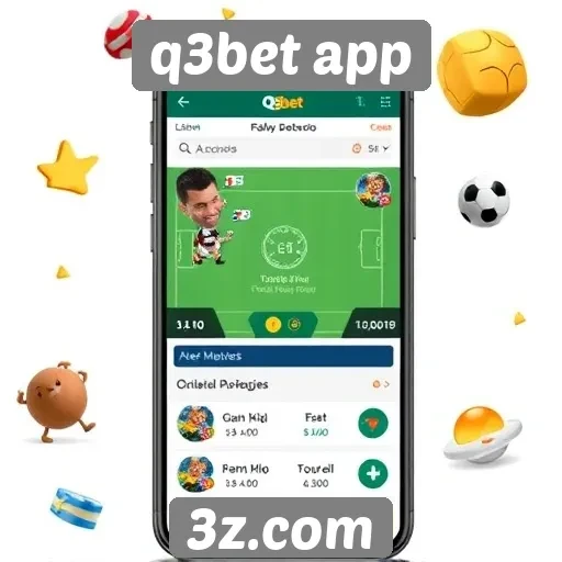 Variedade de jogos disponíveis no q3bet app